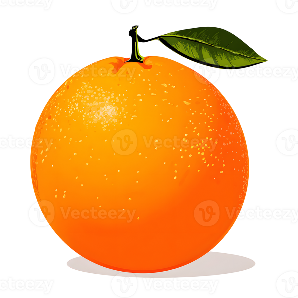 Cheerful cartoon orange character with a smile, displayed on a transparent background, perfect for playful designs. png