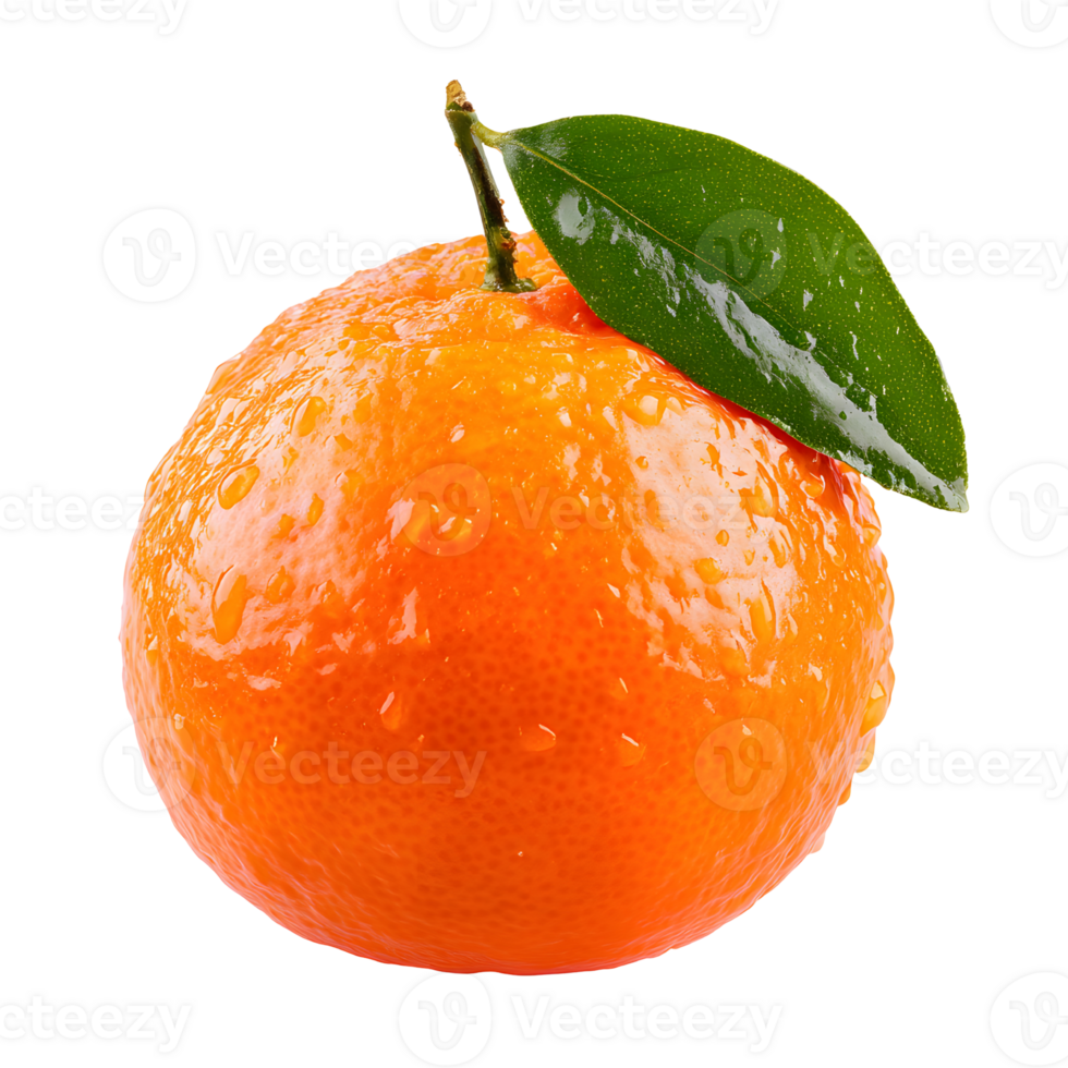 Fresh tangerines with their vibrant orange color and glossy skin, displayed on a transparent background to showcase their natural beauty. png