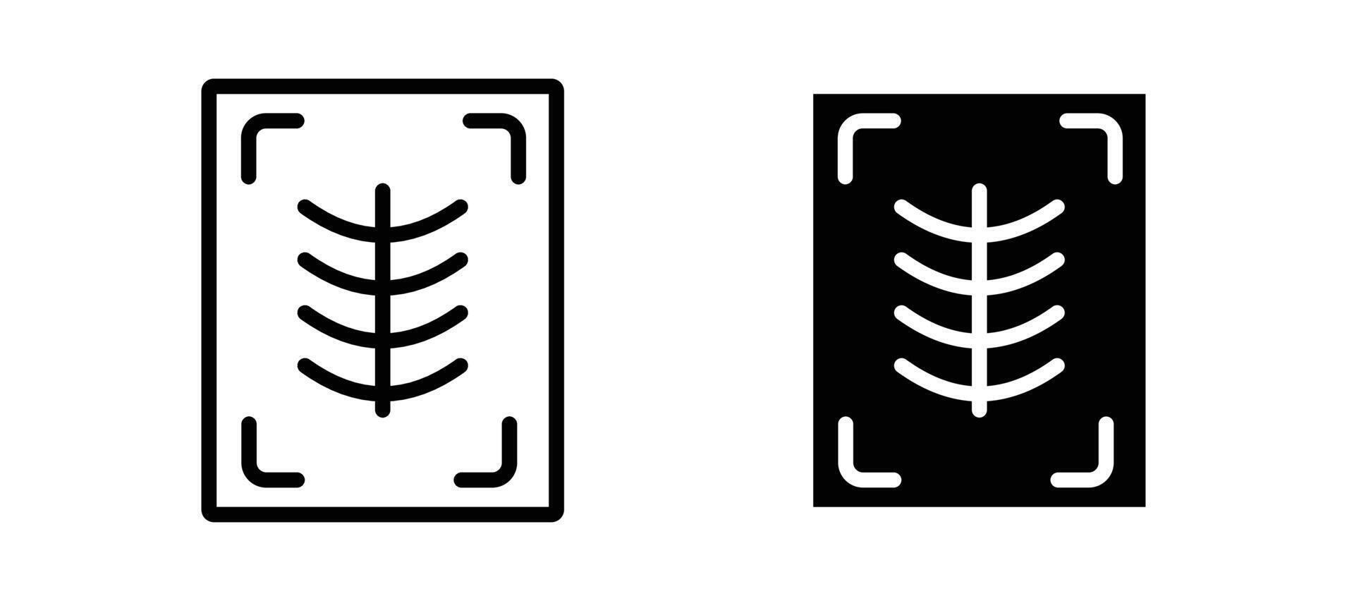 X-ray scan icon in black color for website or app. vector