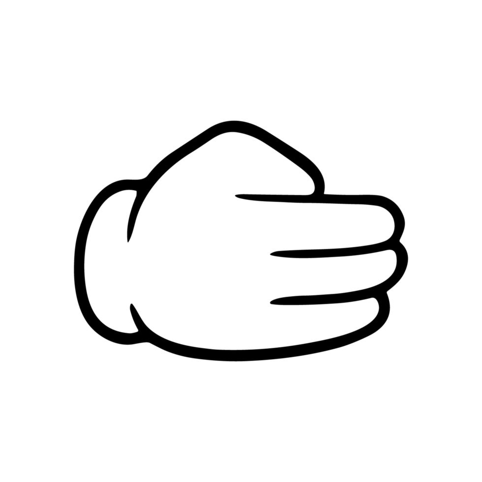 A white hand holding a finger up in the air png