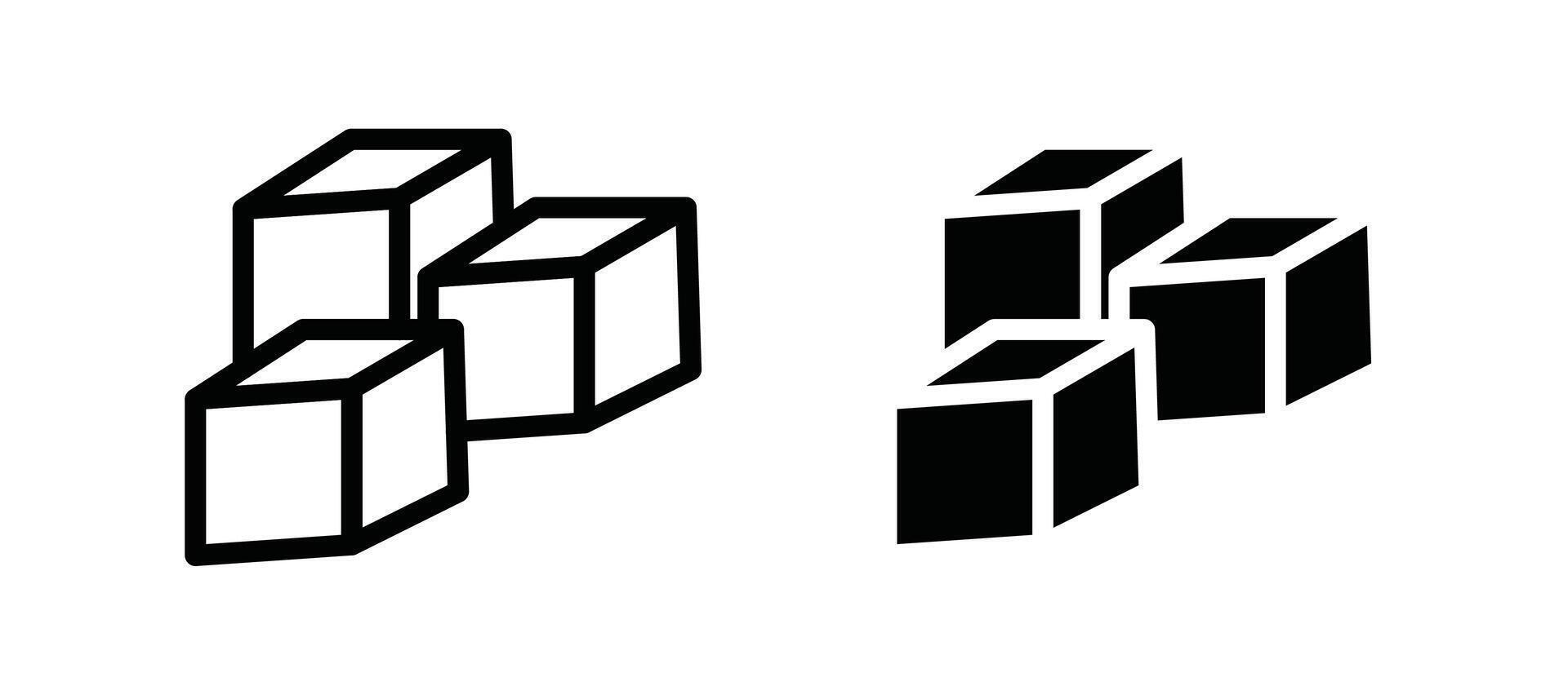 Sugar icon in black color for website or app. vector