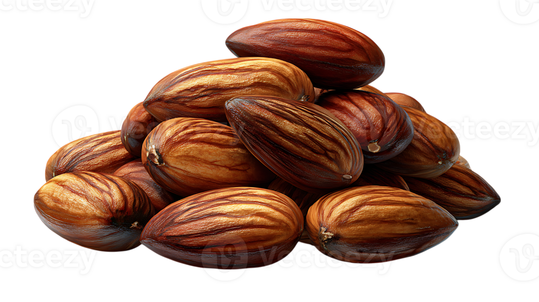 Pile of raw cacao pods isolated on transparent background png