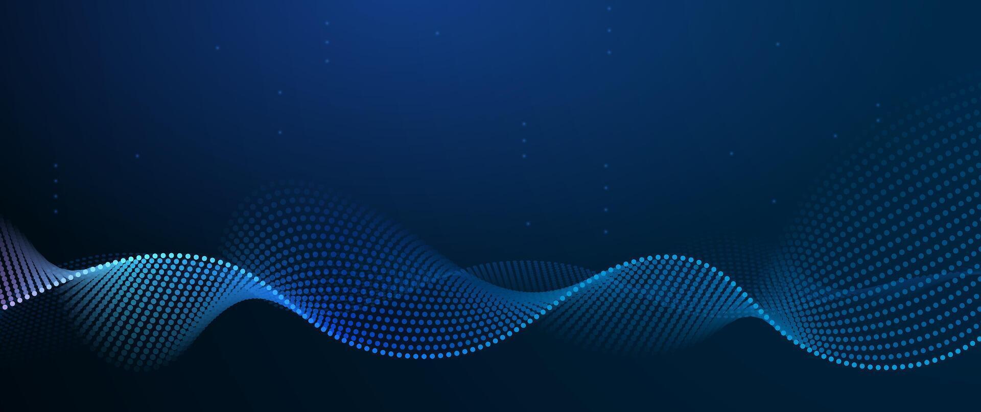blue abstract wave pattern vector
