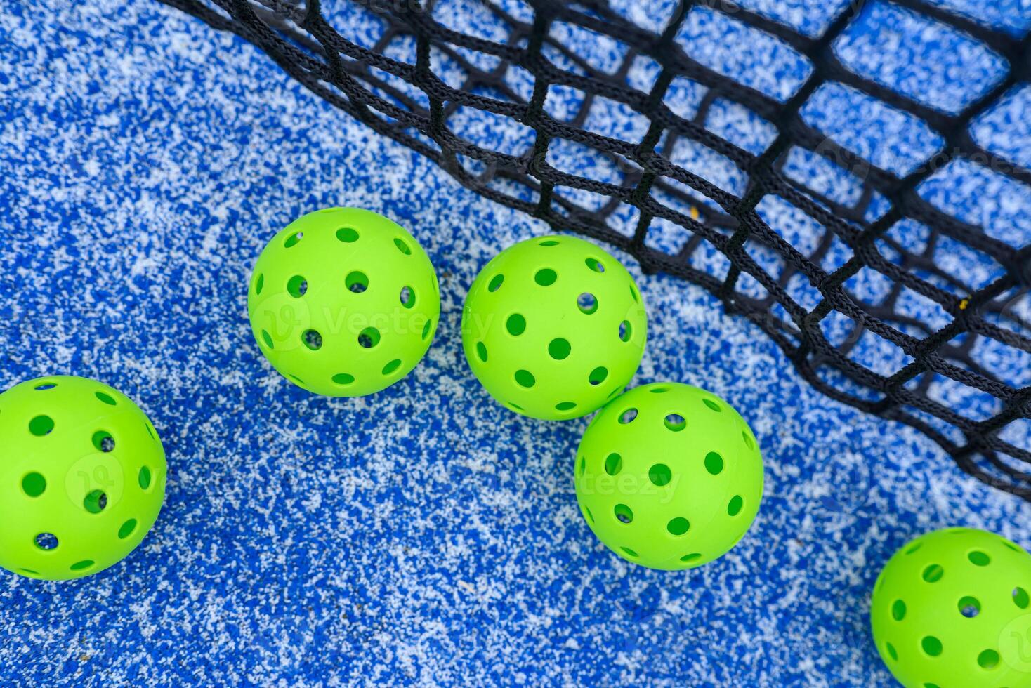 A Scene from a Pickleball Game or a Lesson. Concept The learning and playing process. photo