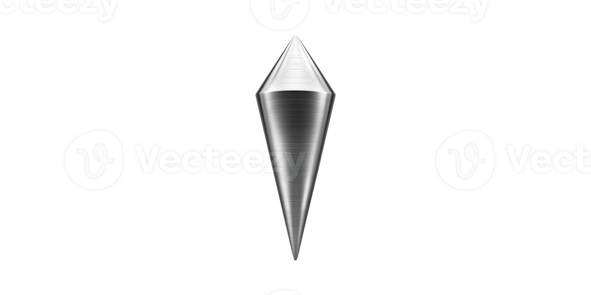 Sleek Metallic Cone-Shaped Object. Modern Design And Industrial Aesthetics Isolated On Transparent Background png