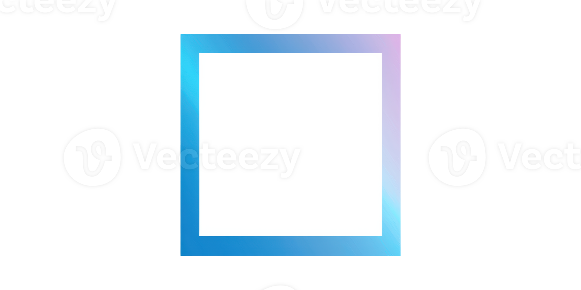 Gradient Blue And Purple Frame. Modern Design Element For Creative Projects Isolated On Transparent Background png