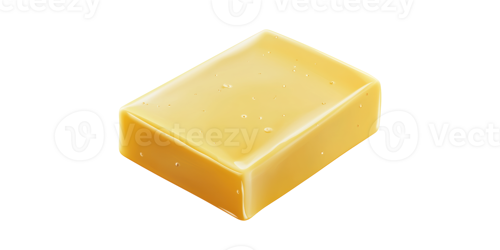 Block Of Solidified Honey. Natural Sweetener And Culinary Ingredient Isolated On Transparent Background png