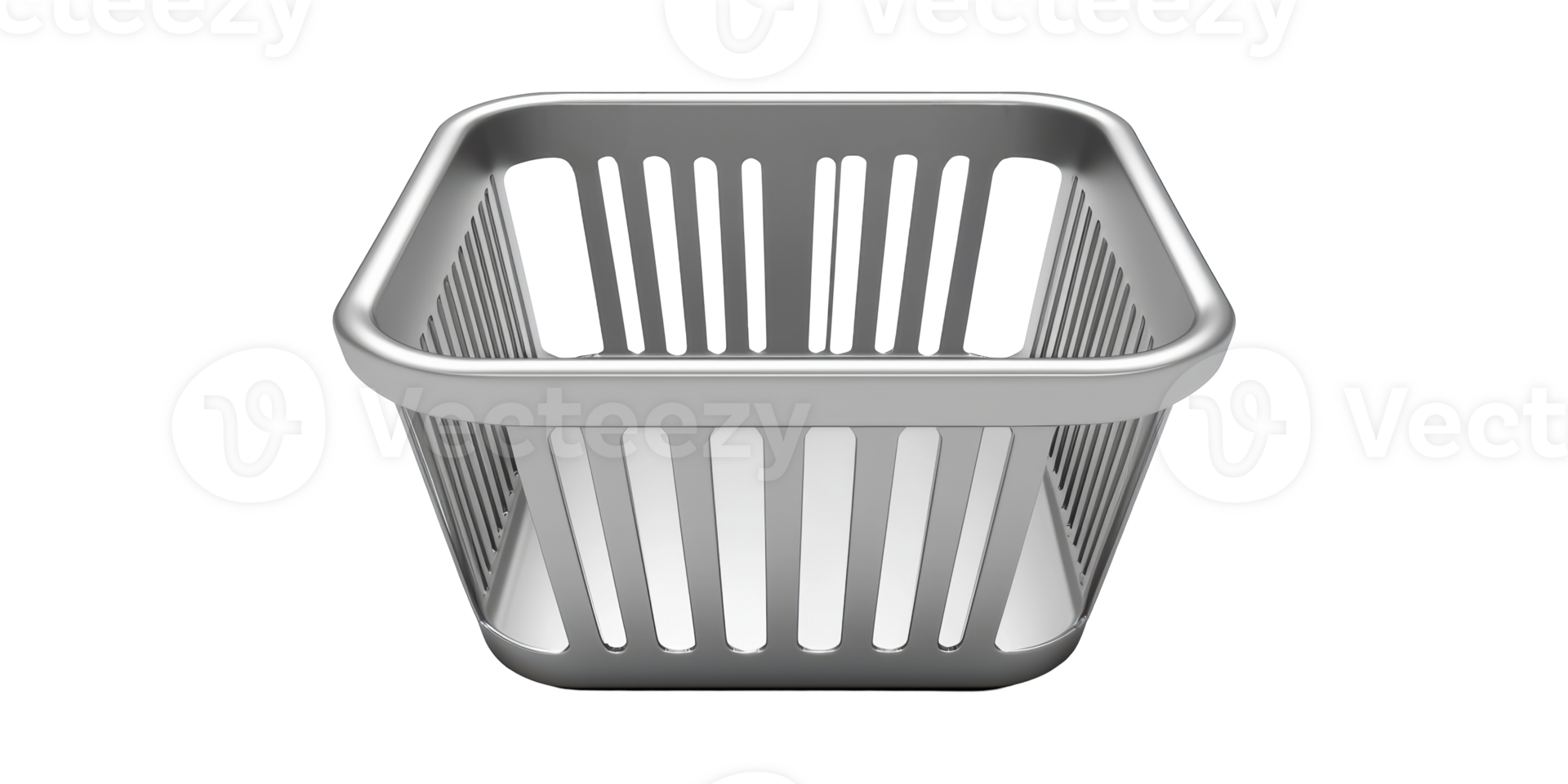 Metallic Trash Bin Icon For Digital Interfaces. Symbol Of Waste Management And Organization Isolated On Transparent Background png