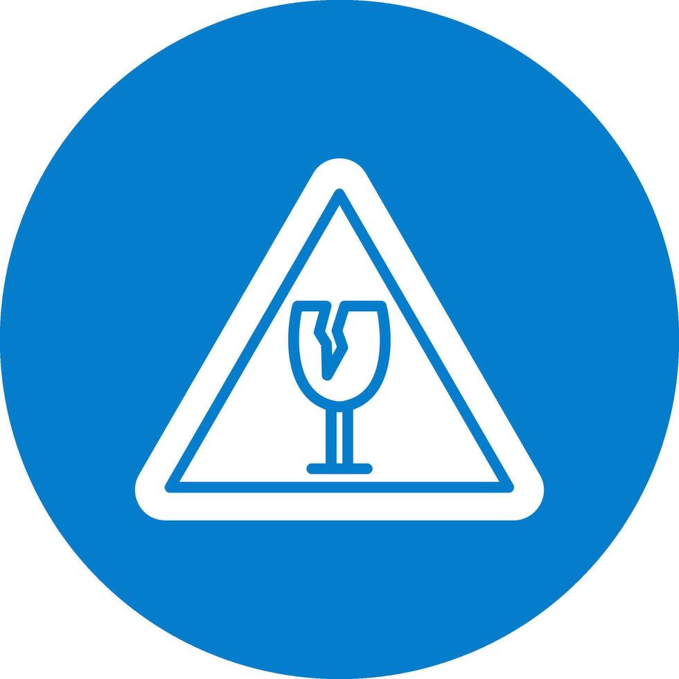 Fragile. Neon UI Symbol vector