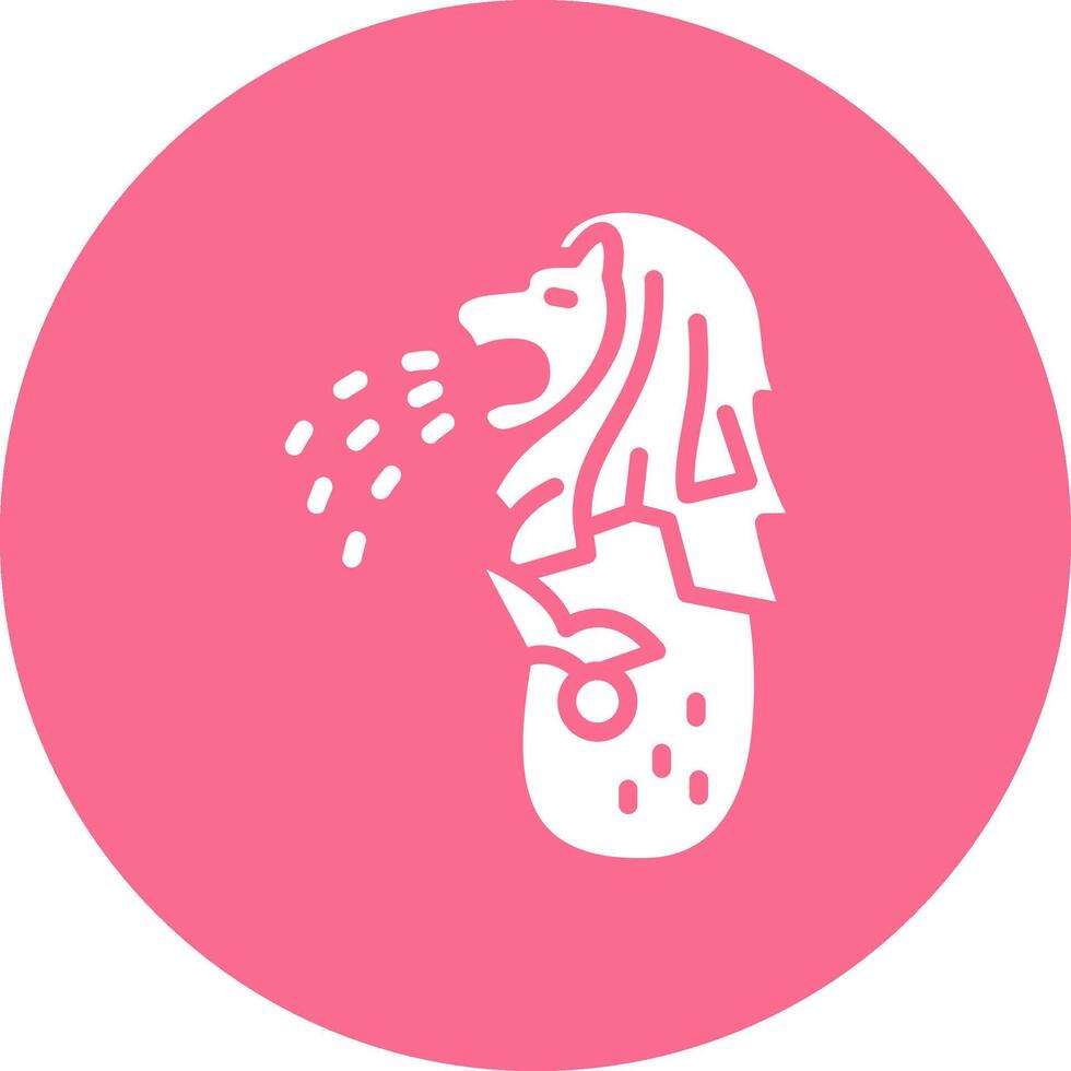 Merlion Gradient Style Element vector