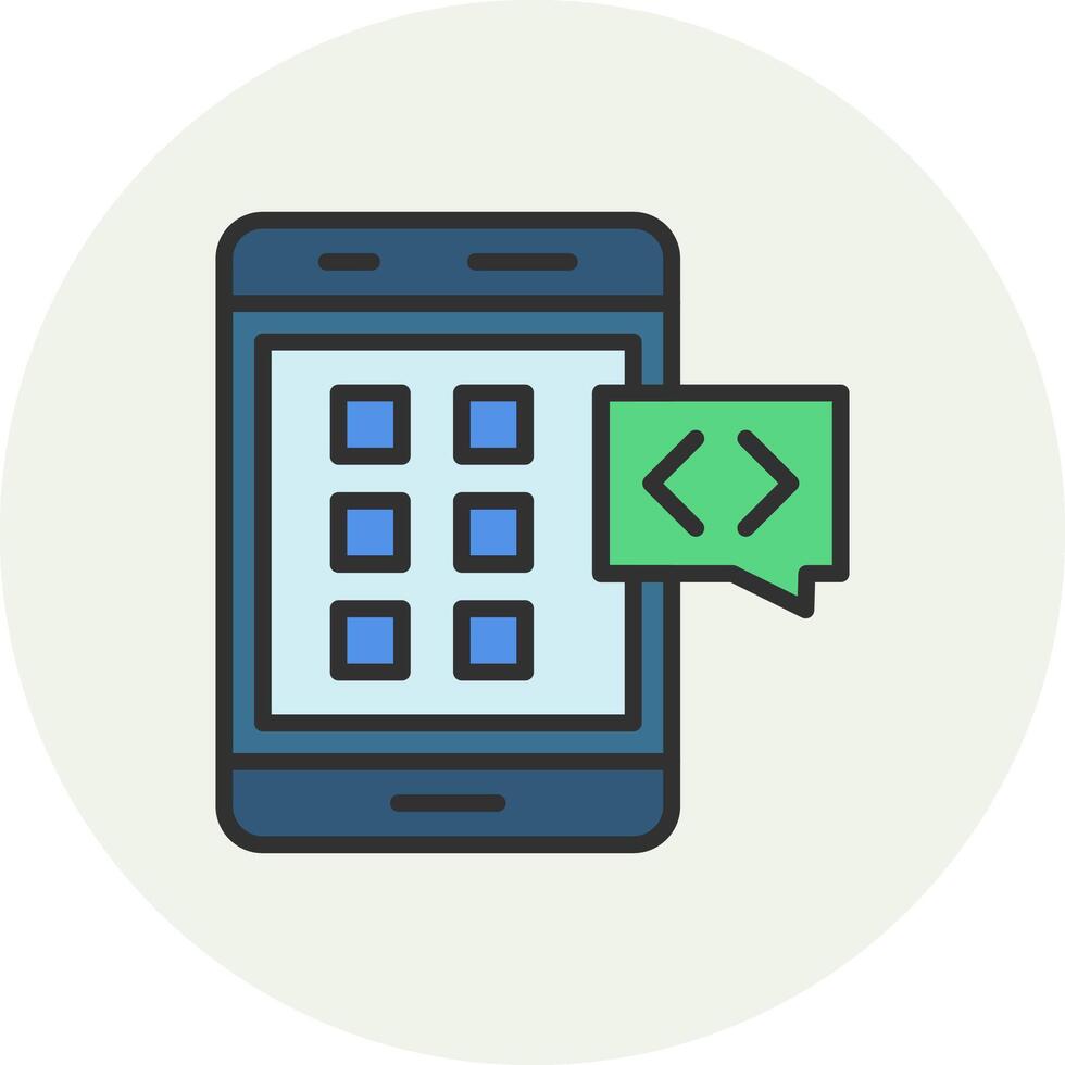 Mobile Application Vivid App UI Element vector