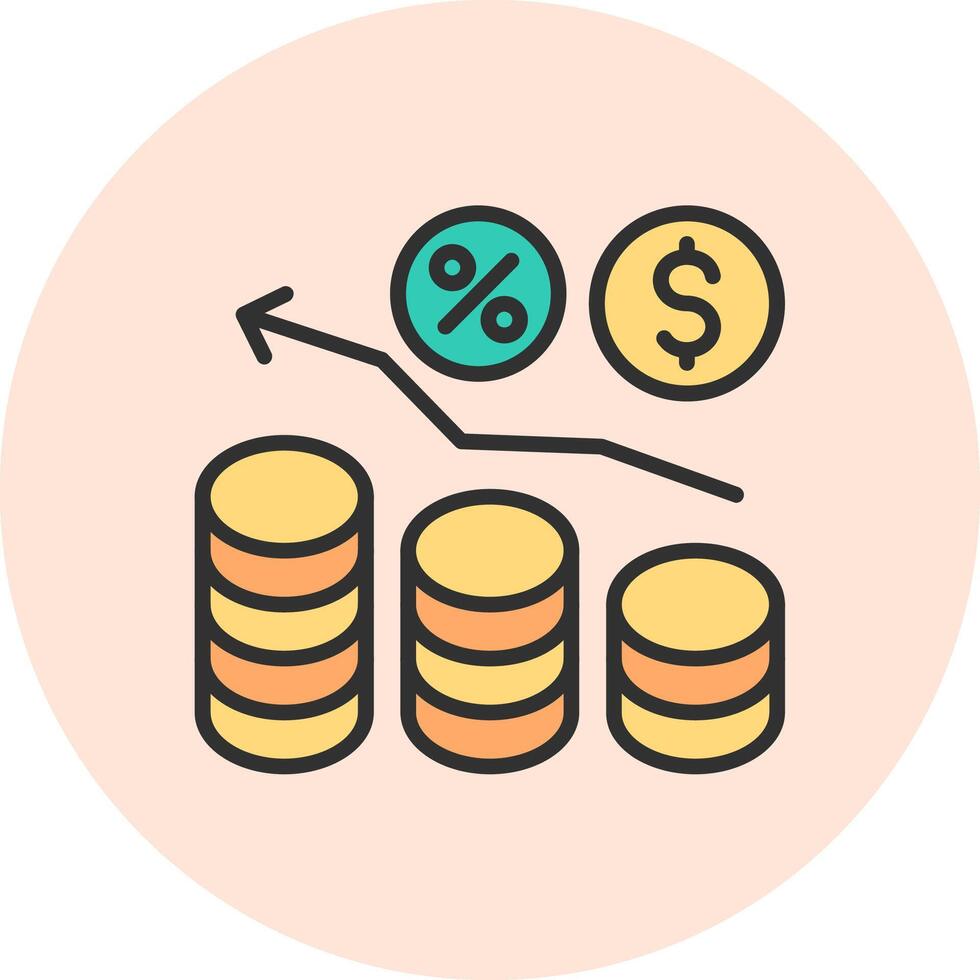 Inflation Compact Web Icon Symbol vector
