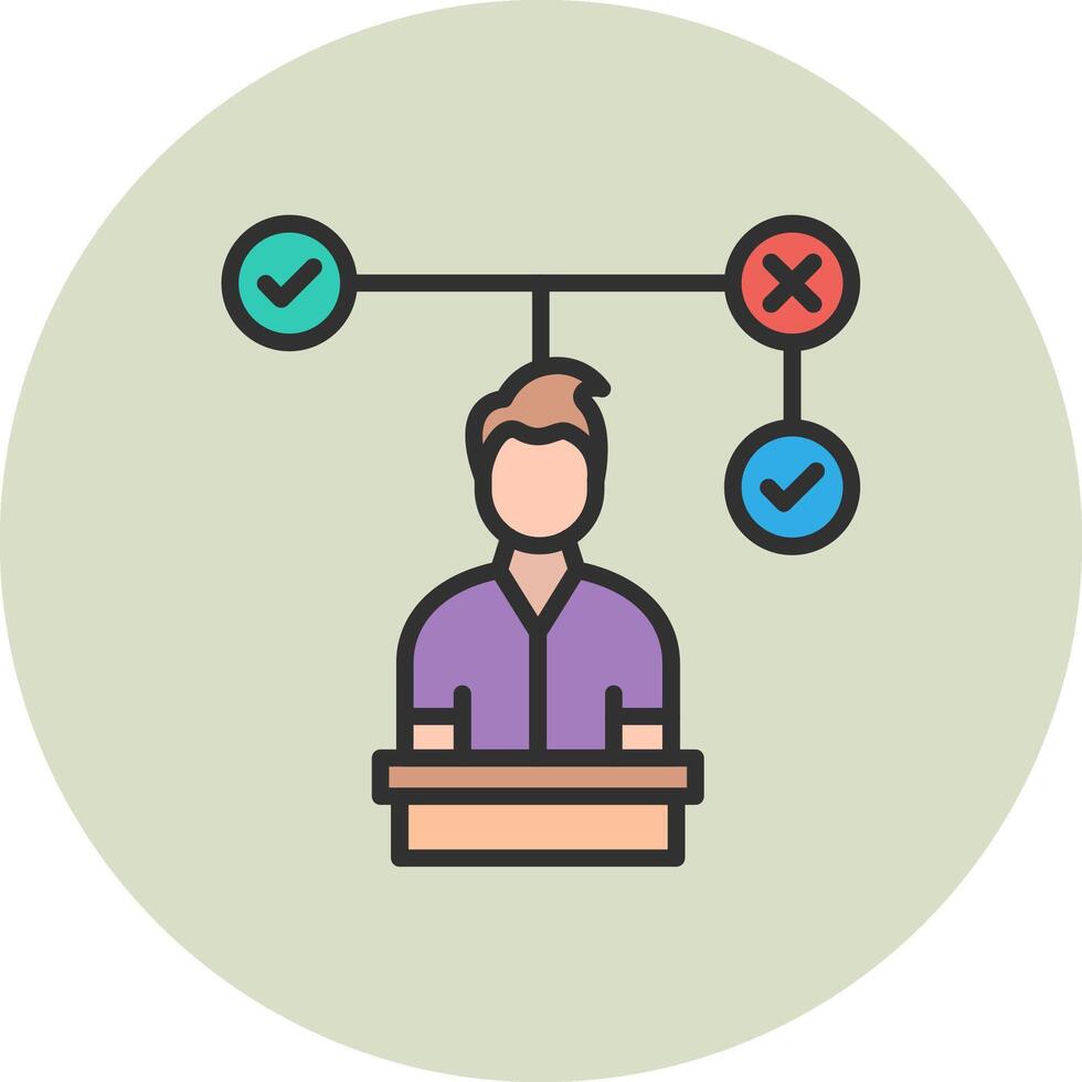 Decision Making High Contrast UI Badge vector