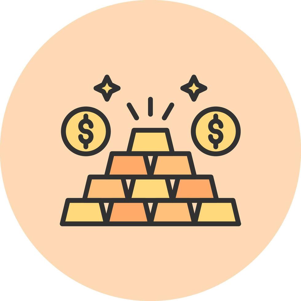 Gold Stack Gradient Style Design Element vector