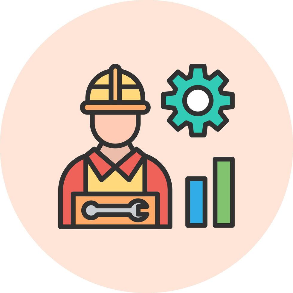 Worker Futuristic UI Mark Concept vector
