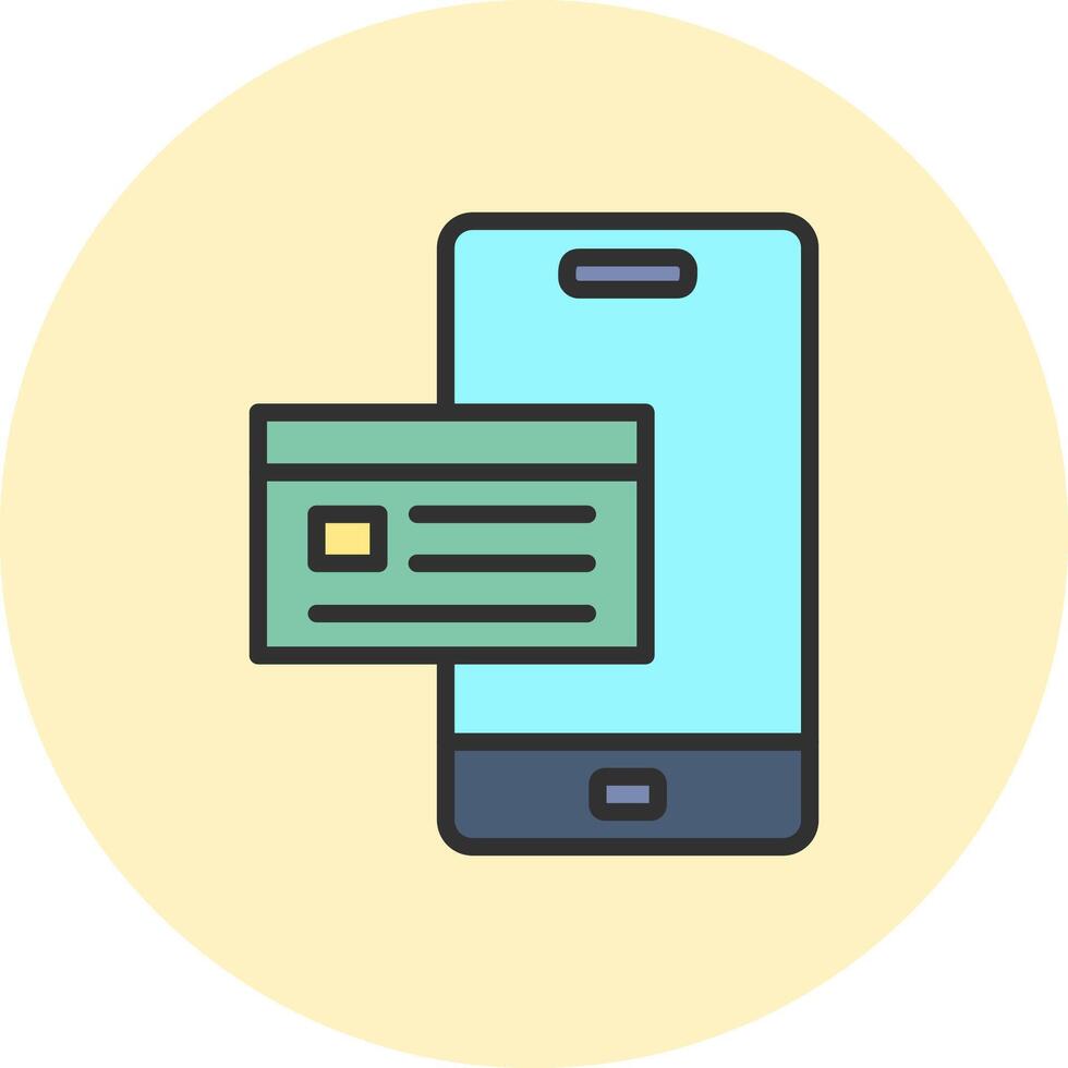 OnLine Two Colour Payment Modular UI Form vector