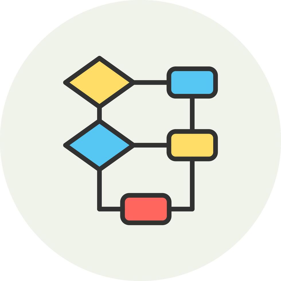 Flowchart Digital App Concept Form vector