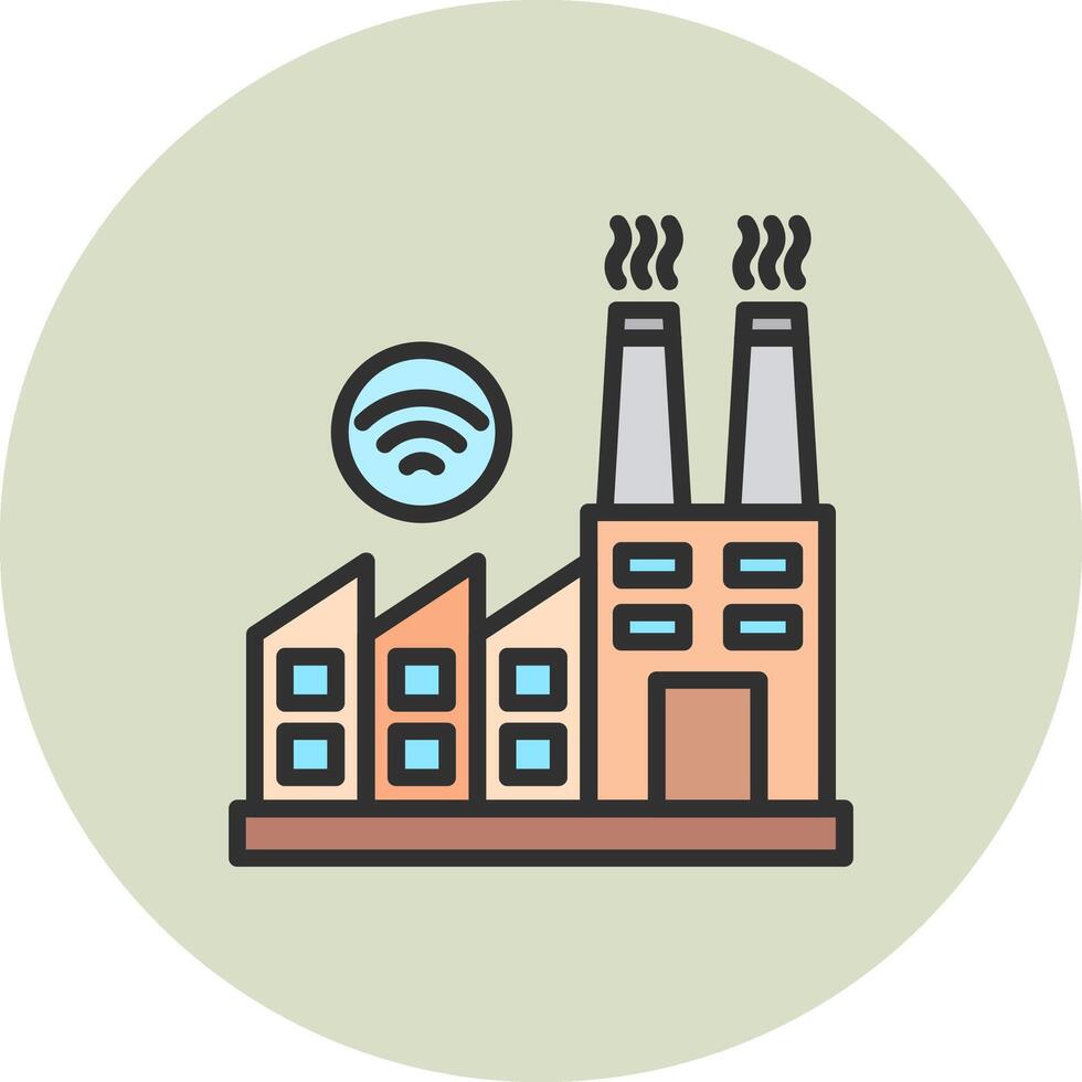 Factory Cool Tone Visual Form vector