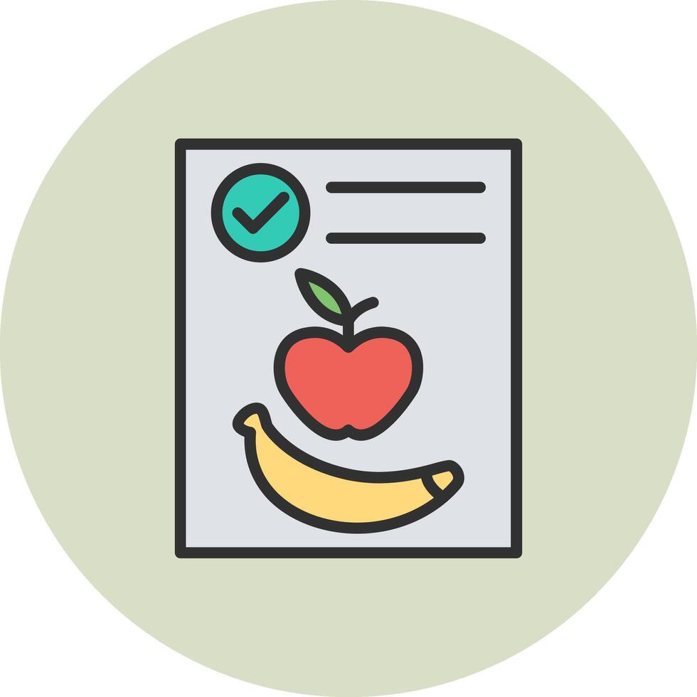 Diet Outlined Frame UI Object vector