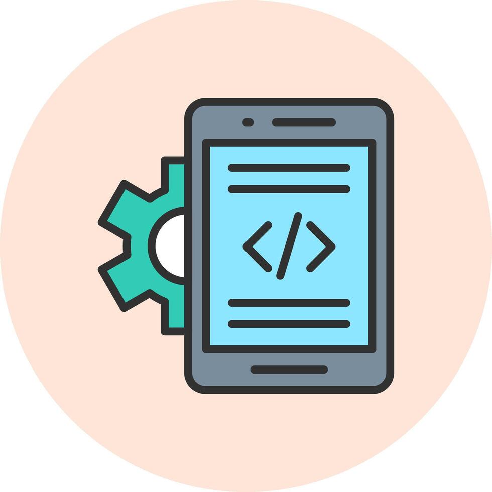 Mobile App Developer Creative Sketch UI Element vector