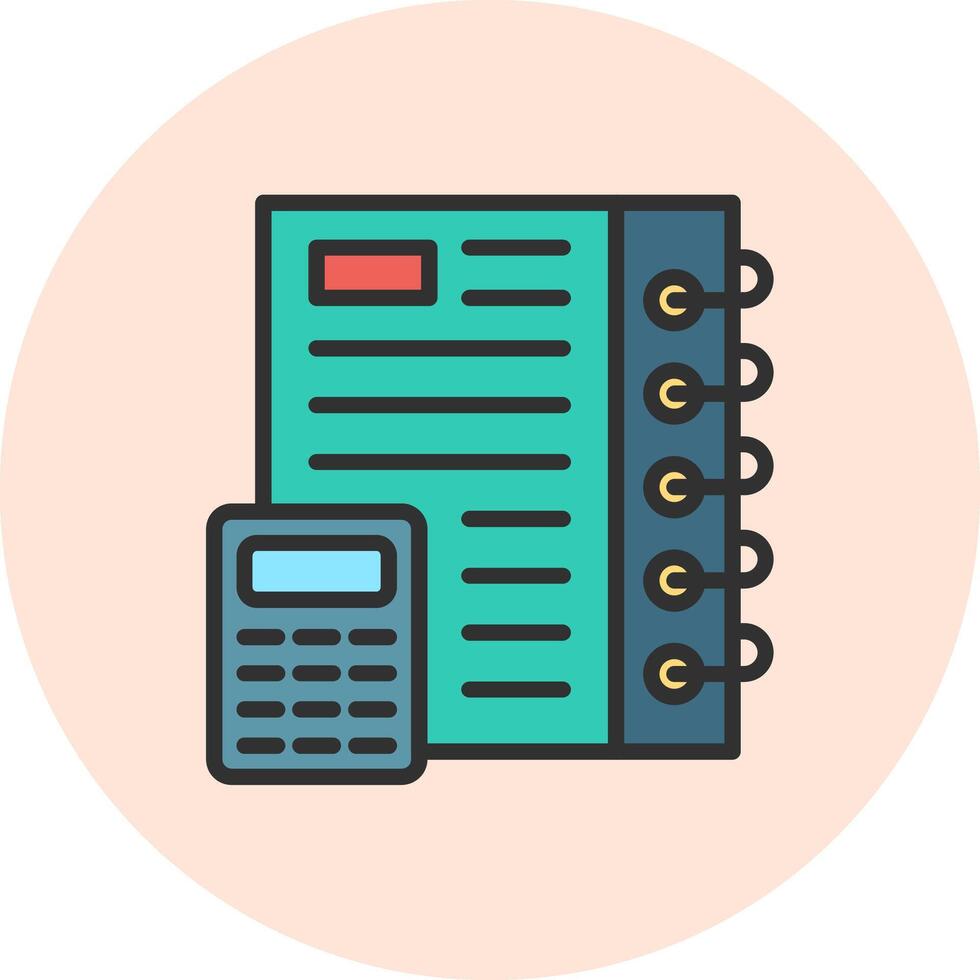 Accounting Book App-Based Interface Graphic Element vector