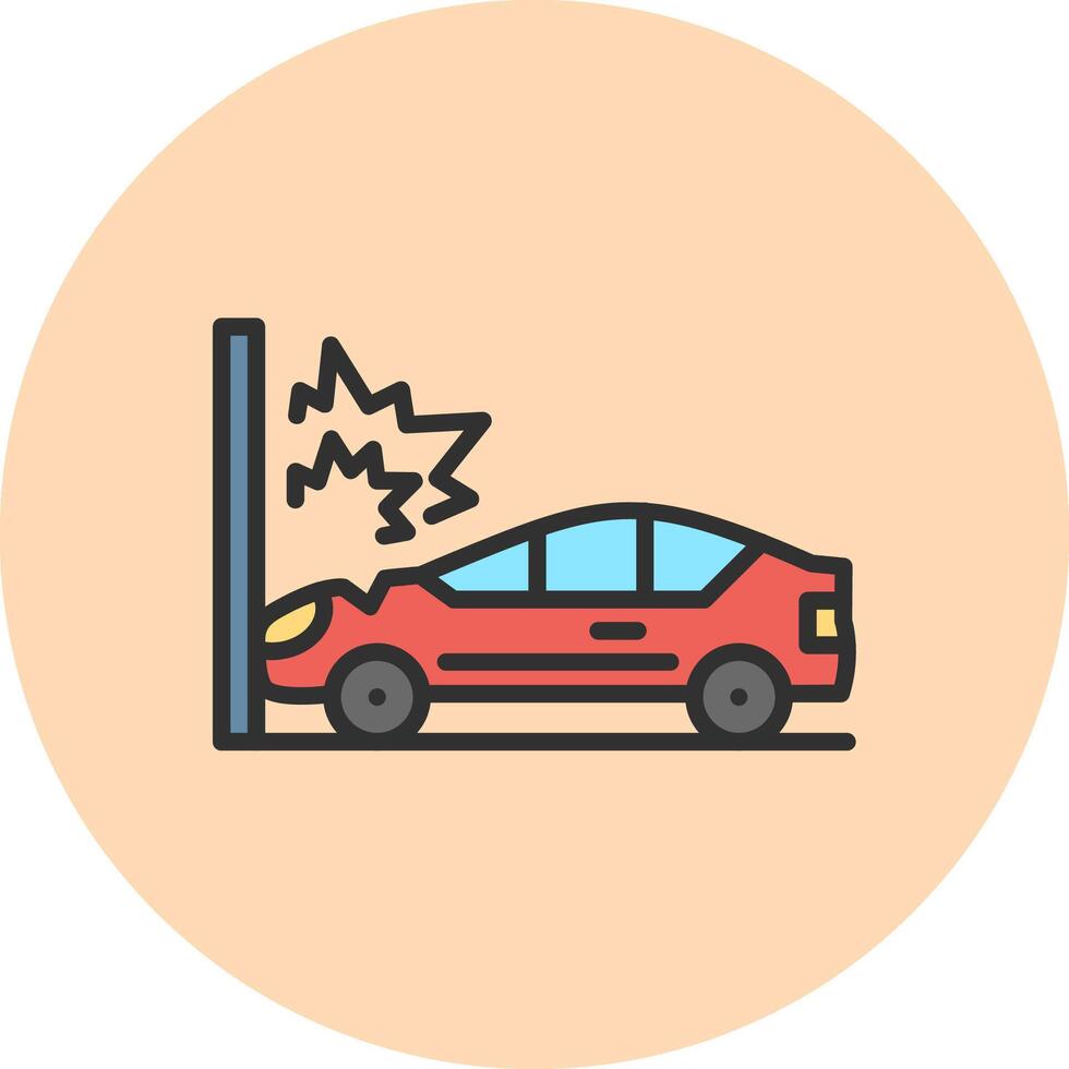 Accident Pixel Style Interface Badge vector