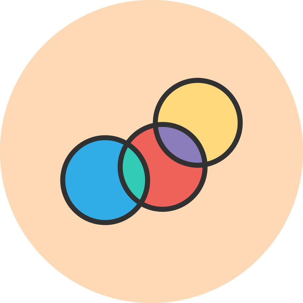 Venn Diagram Web-Based UI Design Element vector