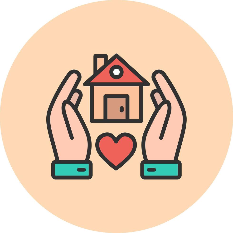 Shelter Futuristic App Badge Concept vector