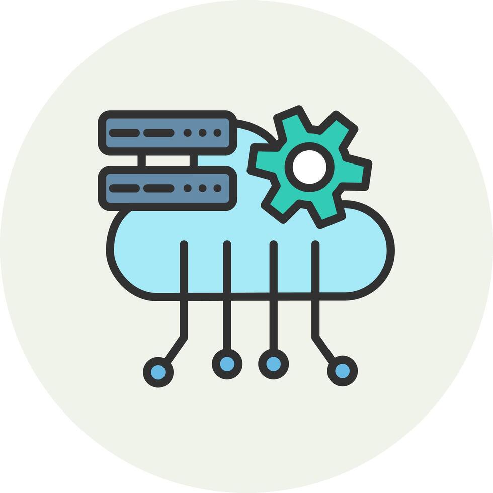 Cloud Computing Web-Based UI Design Element vector