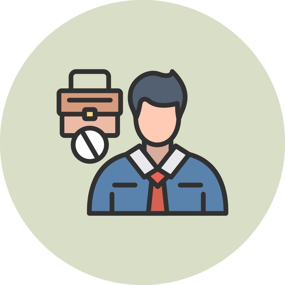 Job Loss Elegant Geometric Shape Symbol vector