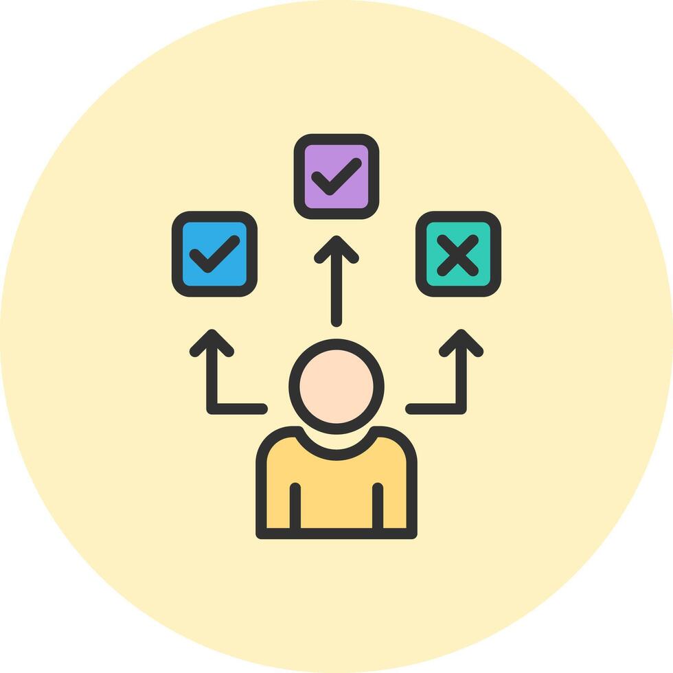 Decision choice User Interface Mark Style vector