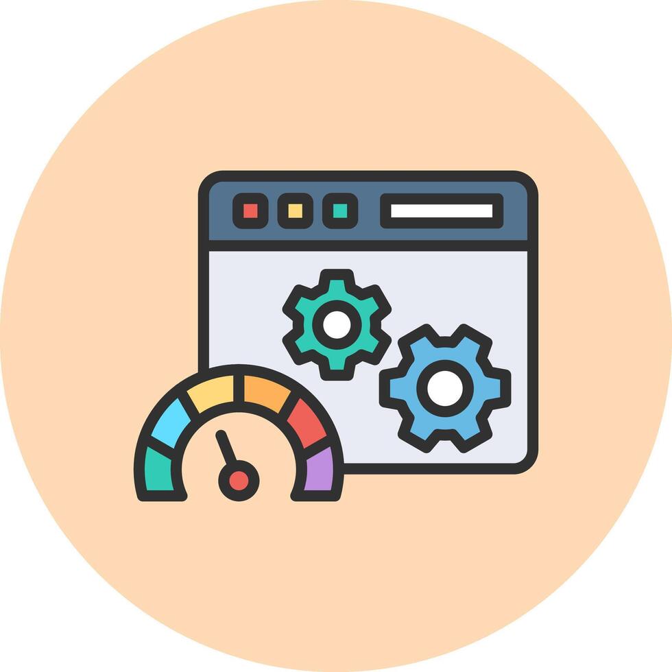 Web page speed test Subtle UI Graphic Element vector