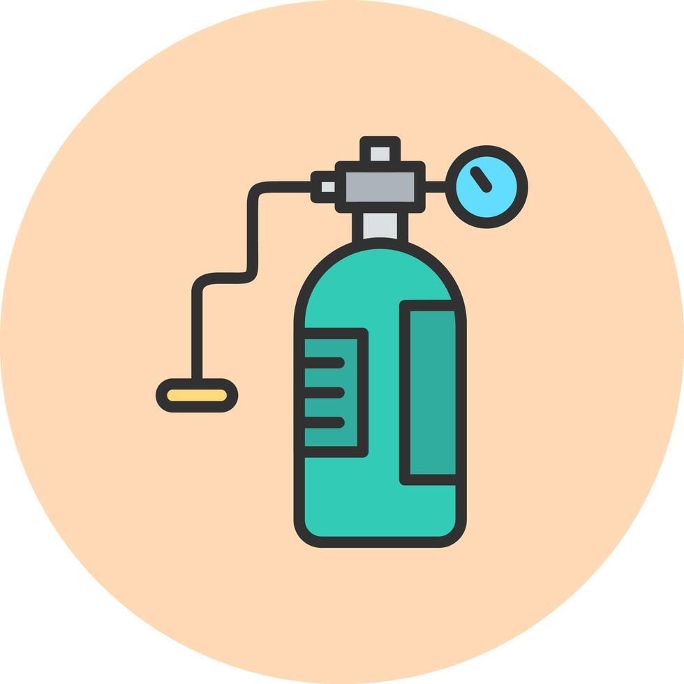 Oxygen Tank Digital Technology UI Element vector