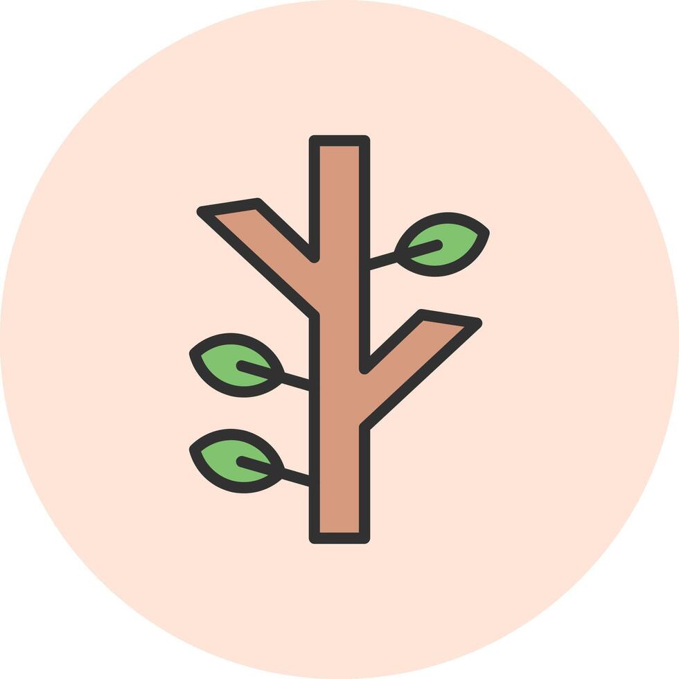 Tree Branch Interface Line Graphic Style vector