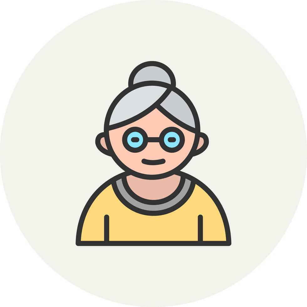 Senior Interface Line Graphic Style vector