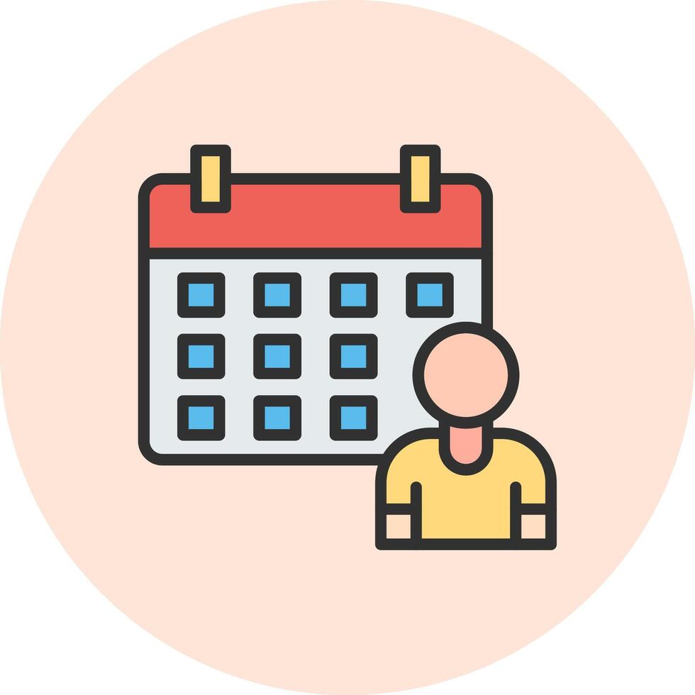 Event Planner Outlined Frame UI Object vector