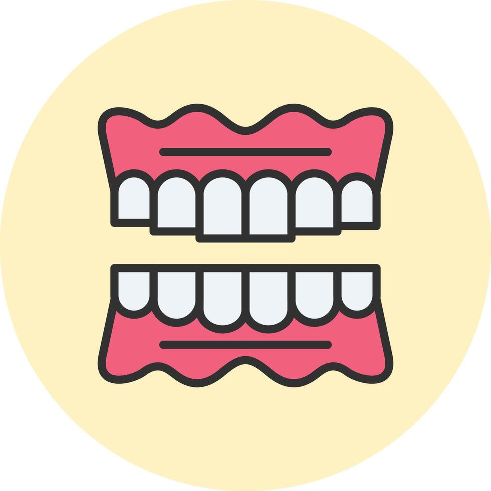 Dentures Sharp Edge Visual Object vector