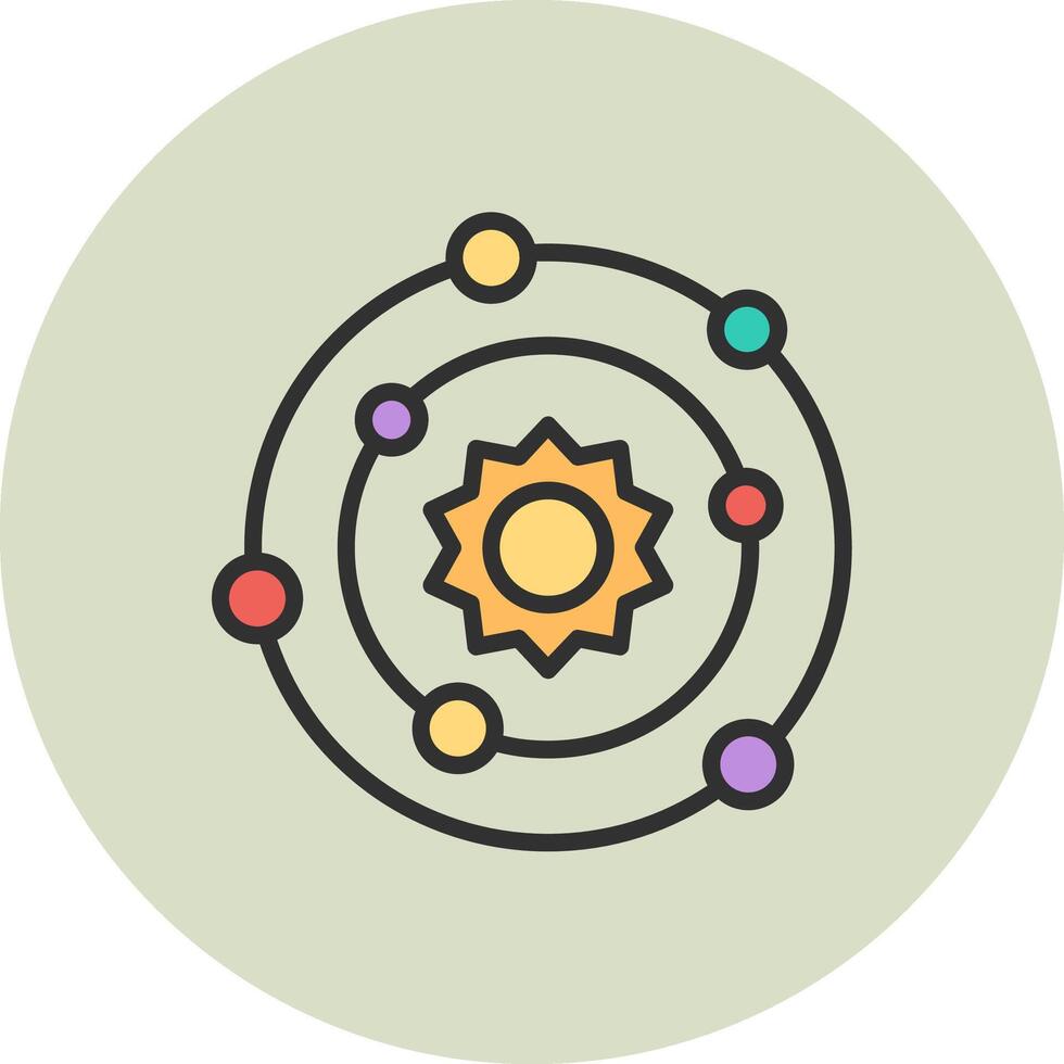 Solar System Interactive UI Design Concept vector