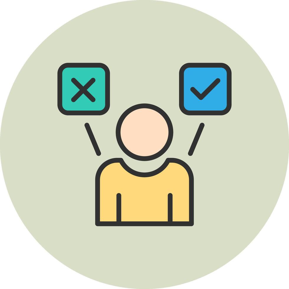 Decision Making Clean Frame UI Object vector