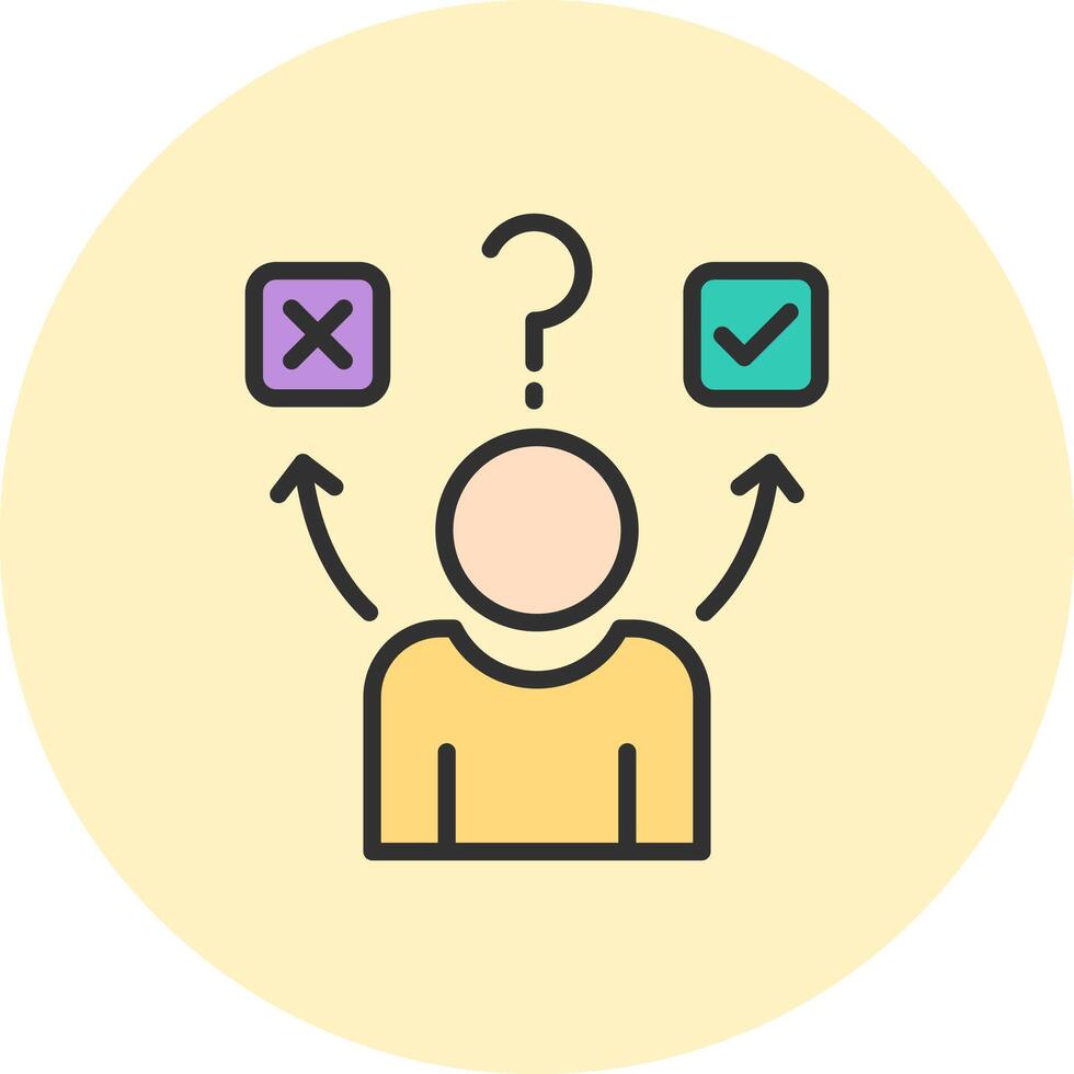 Confused Sharp Line Visual Mark vector