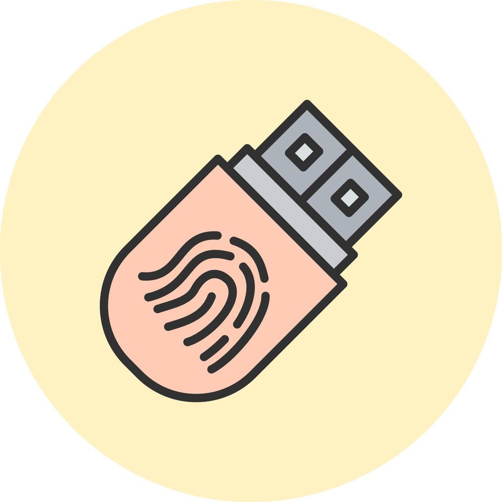 USB Interactive UI Symbol vector