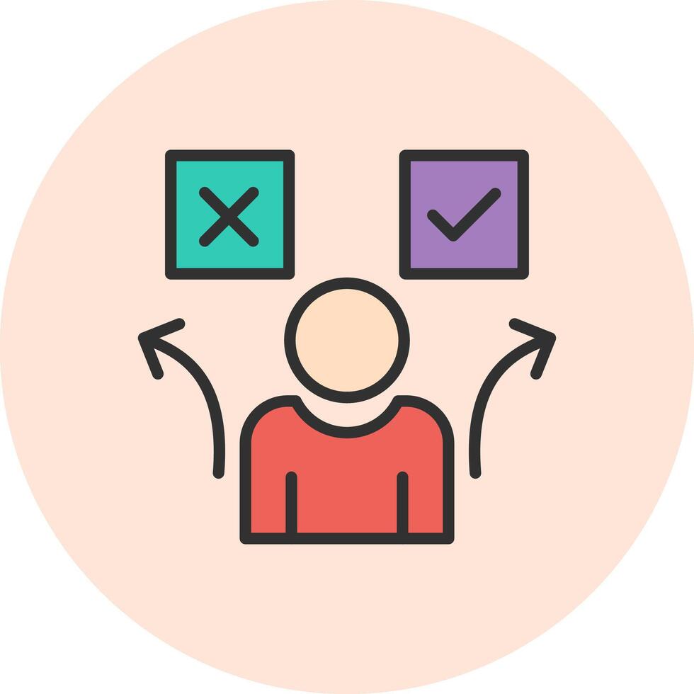 Decision Interactive UI Design Concept vector