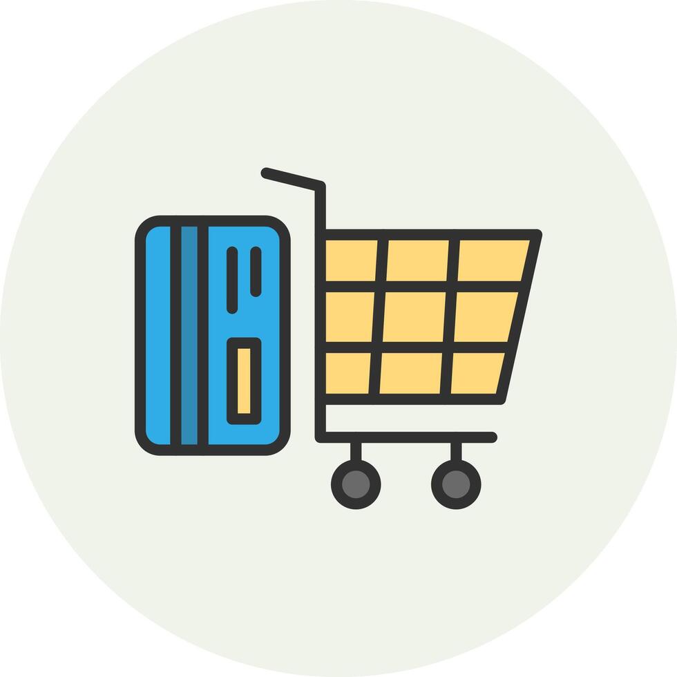 Shopping Minimal Art UI Object vector