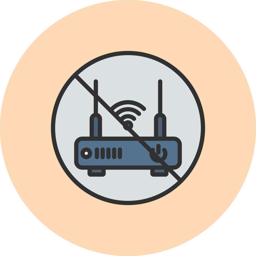 No Router Gradient Themed UI Symbol vector