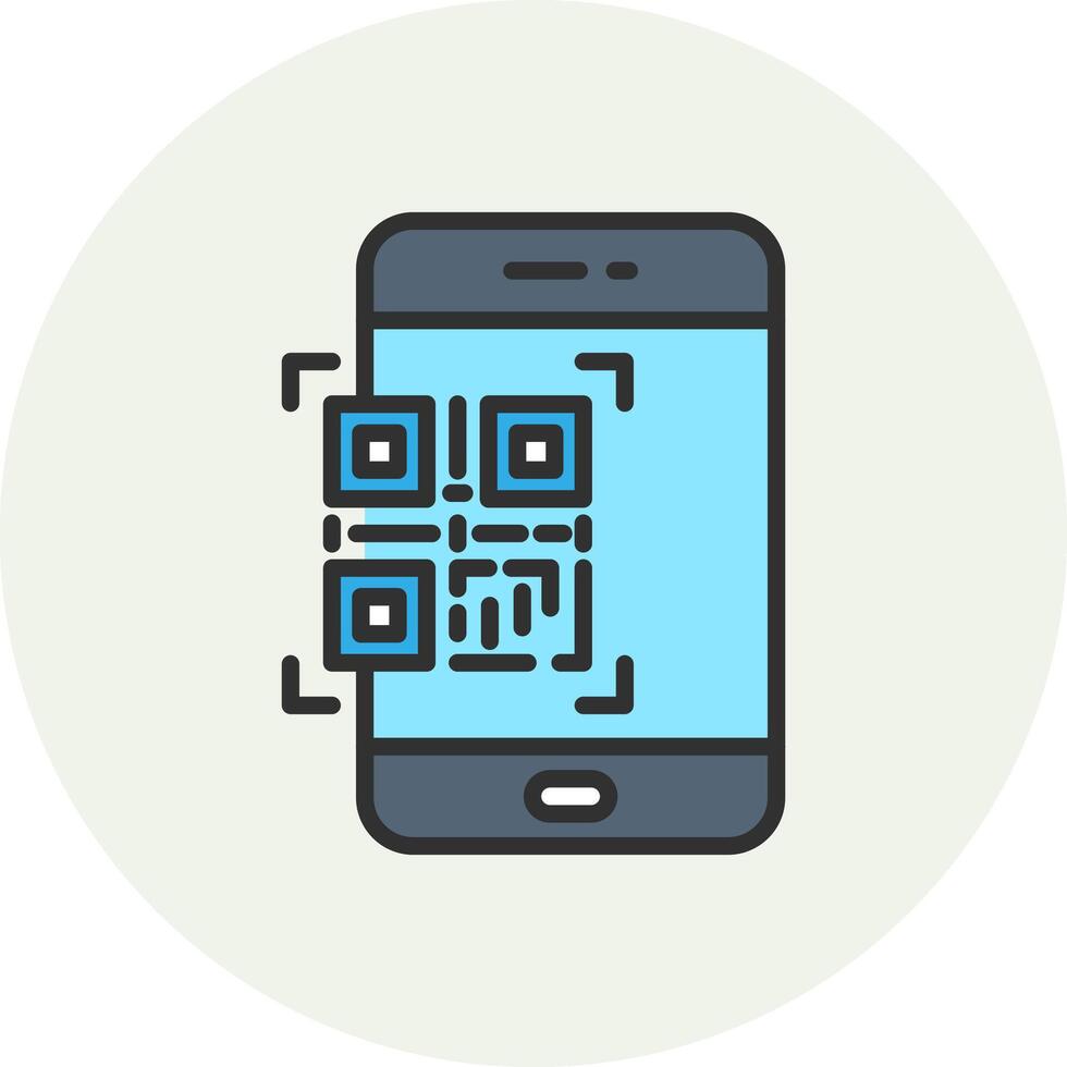 Qr Code Scan 3D Interface Shape Form vector