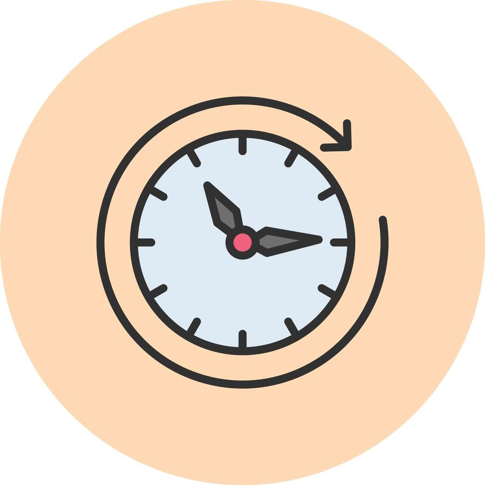 Clockwise Sharp Line Visual Mark vector