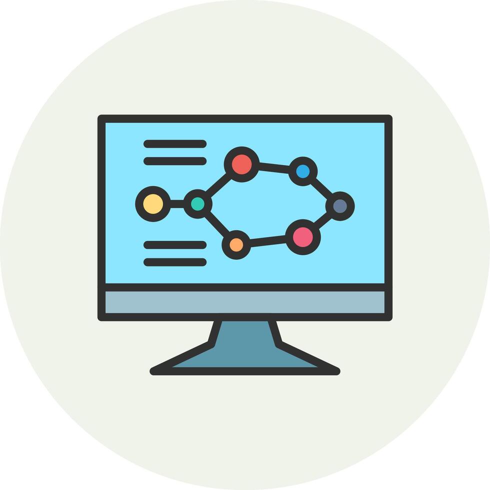 Bioinformatics Color Block UI Badge vector