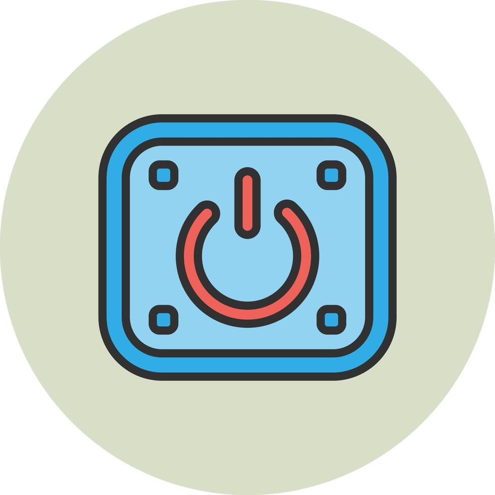 Power Button Smooth App Visual Element vector