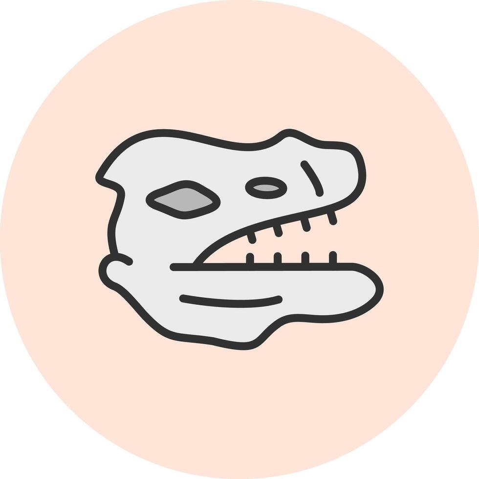 Fossil Stylized Flat Drawing Form vector