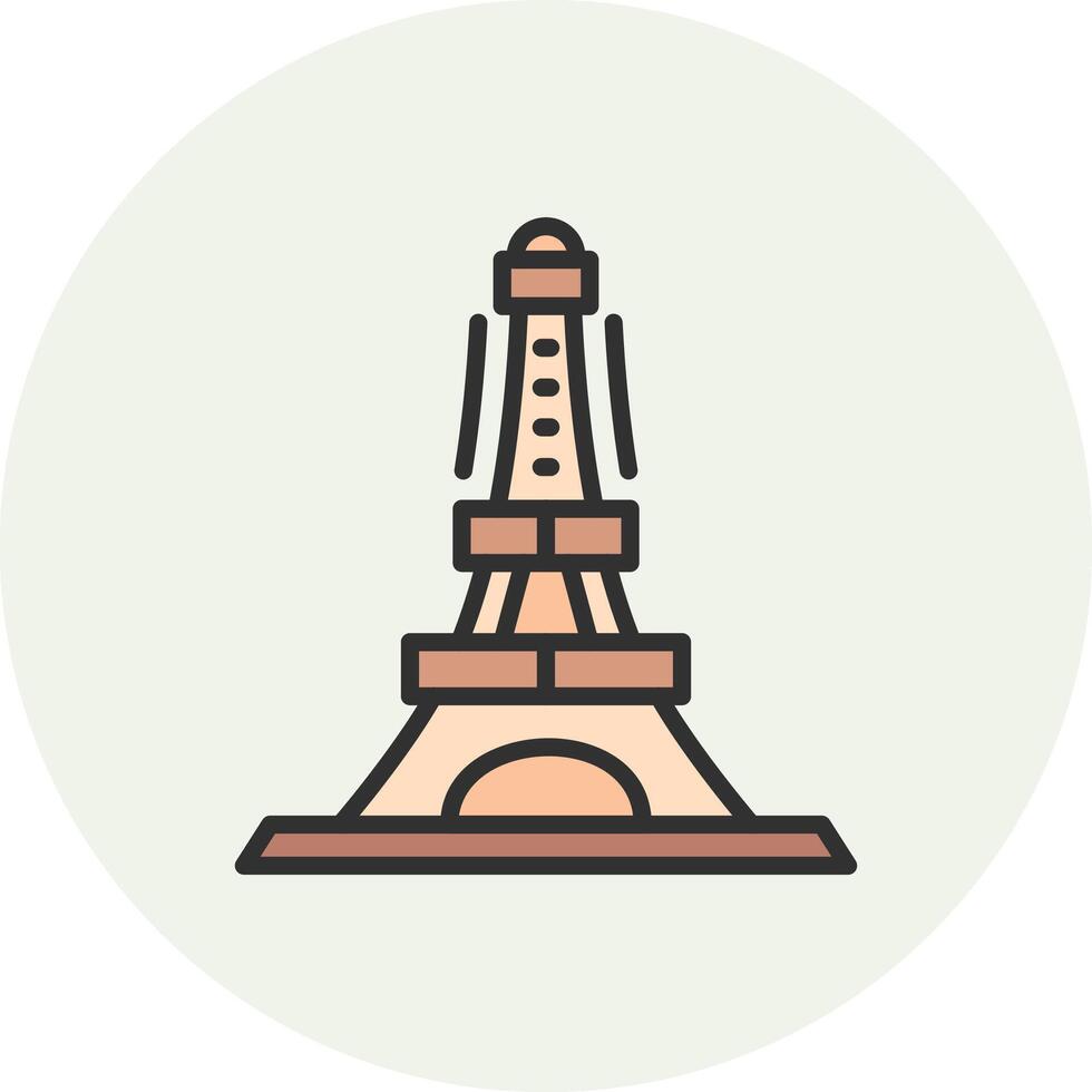 Eiffel Tower Modern Color Symbol Design vector